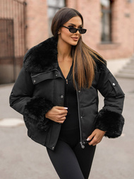 Sieviešu ziemas jaka melna OZONEE O/H833