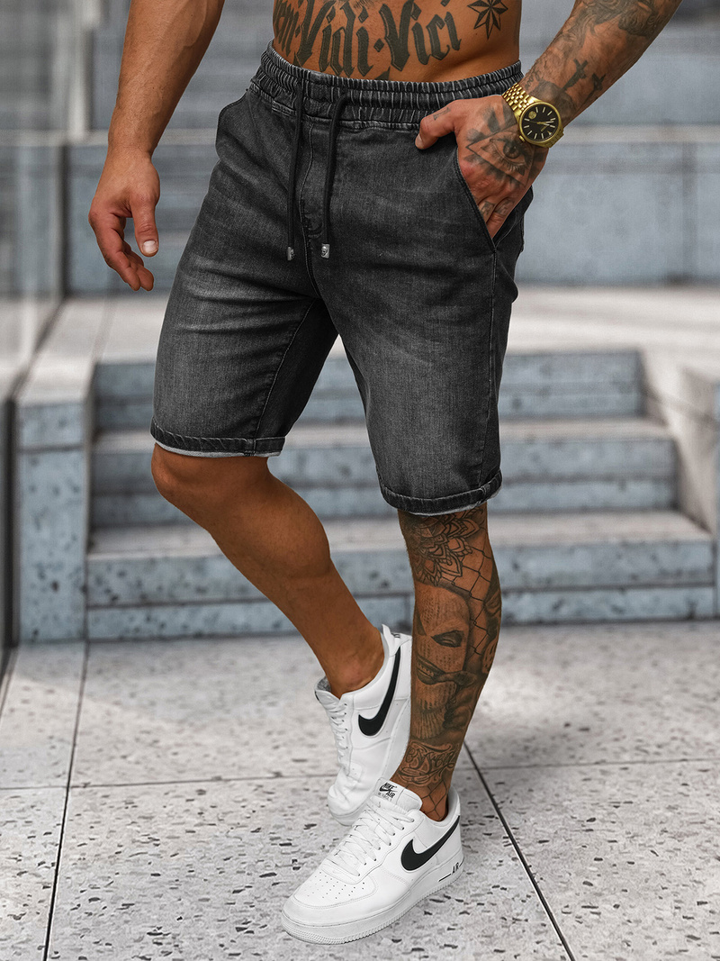 Vīriešu šorti melni OZONEE NB/MP0314N