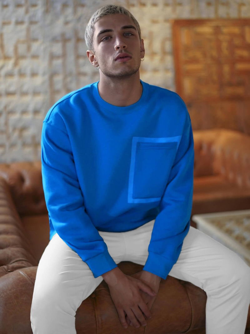 Džemperis debesu zils OZONEE O/SWE23004Z