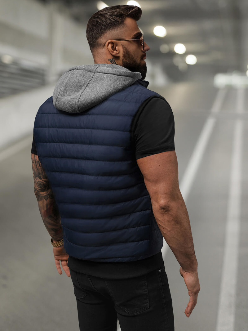 Vīriešu veste tumši zila OZONEE JS/8M983/215