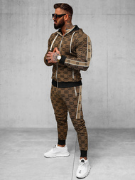 Vīriešu treniņtērps tumši-smilšu OZONEE O/FF3805AB