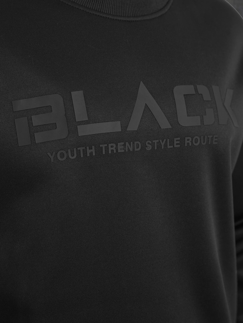 Vīriešu džemperis melns OZONEE JS/8B1992/3