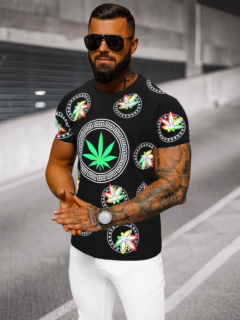 Vīriešu T-krekls Melns OZONEE O/T135/3