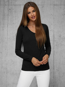 Sieviešu džemperis melns OZONEE JS/8006/9