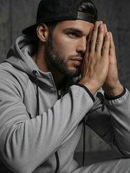 Vīriešu treniņtērps pelēks OZONEE JS/8C1966/2