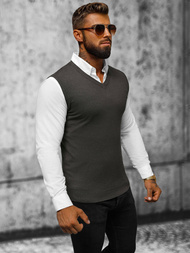 Vīriešu svīteris grafīta OZONEE NB/MM6005/3Z