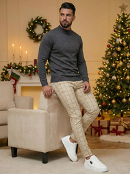 Vīriešu chino bikses smilšu OZONEE DJ/5522Z