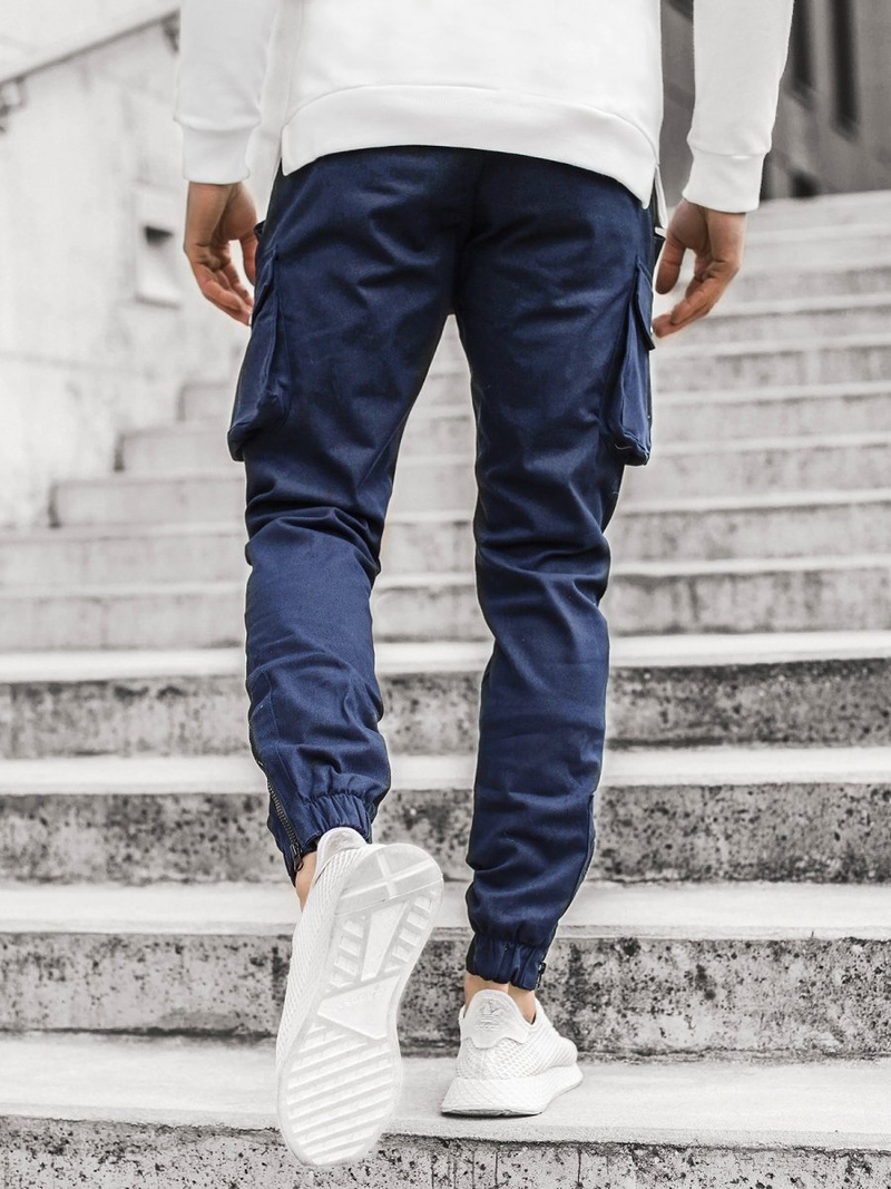 Vīriešu jogger bikses tumši zilas OZONEE A/705