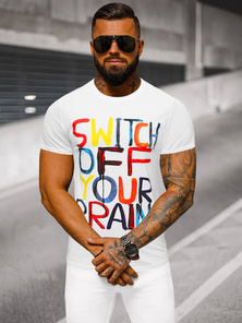 Vīriešu T-krekls Balts OZONEE O/T125/1Z