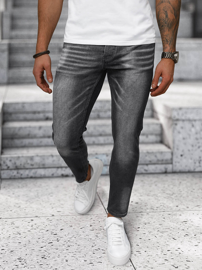 Vīriešu džinsi grafīta OZONEE NB/MP0199GS