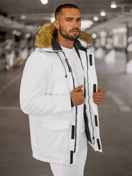 Vīriešu ziemas jaka balta OZONEE JS/5M779/281Z