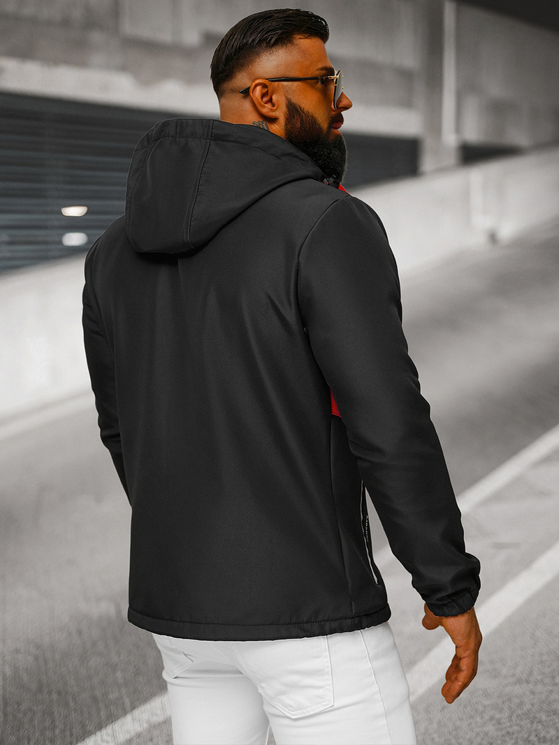 Vīriešu softshell virsjaka melni-sarkana OZONEE JS/HH022/1C