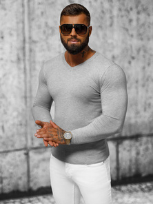 Vīriešu svīteris pelēks OZONEE NB/MMB601/2Z