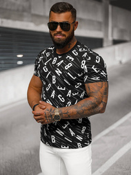 Vīriešu T-krekls Melns OZONEE JS/8T1196/3