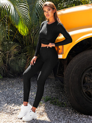 Sieviešu sporta tērps melns OZONEE O/22060Z