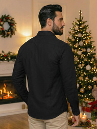 Vīriešu krekls melna OZONEE O/V125Z