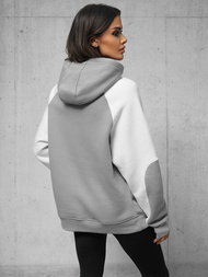 Džemperis ar kapuci pelēka OZONEE O/SWE23037Z