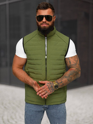 Vīriešu veste zaļa OZONEE JS/31M5062/136