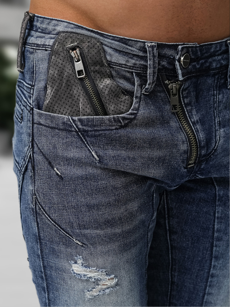 Vīriešu džinsi debesu zili OZONEE NB/MP0045BZ