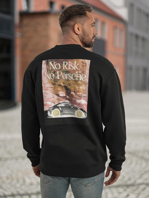 Vīriešu džemperis melns OZONEE JS/65B3918/3