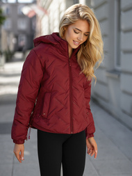 Sieviešu jaka burgundija OZONEE JS/16M9315/06