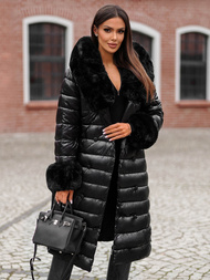 Sieviešu mētelis melns OZONEE JS/5M3160/392Z