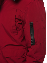 Vīriešu virsjaka bordosarkana OZONEE JS/2019005