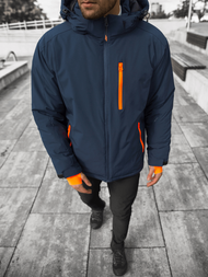Vīriešu ziemas virsjaka tumši zila OZONEE JS/HH011/50Z