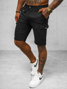 Vīriešu chino šorti melni OZONEE NB/MP0188N