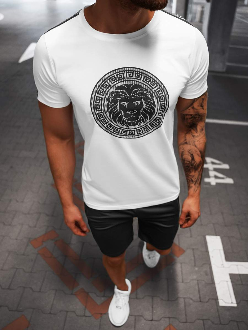 Vīriešu Treniņtērps balti-melns OZONEE O/HM788