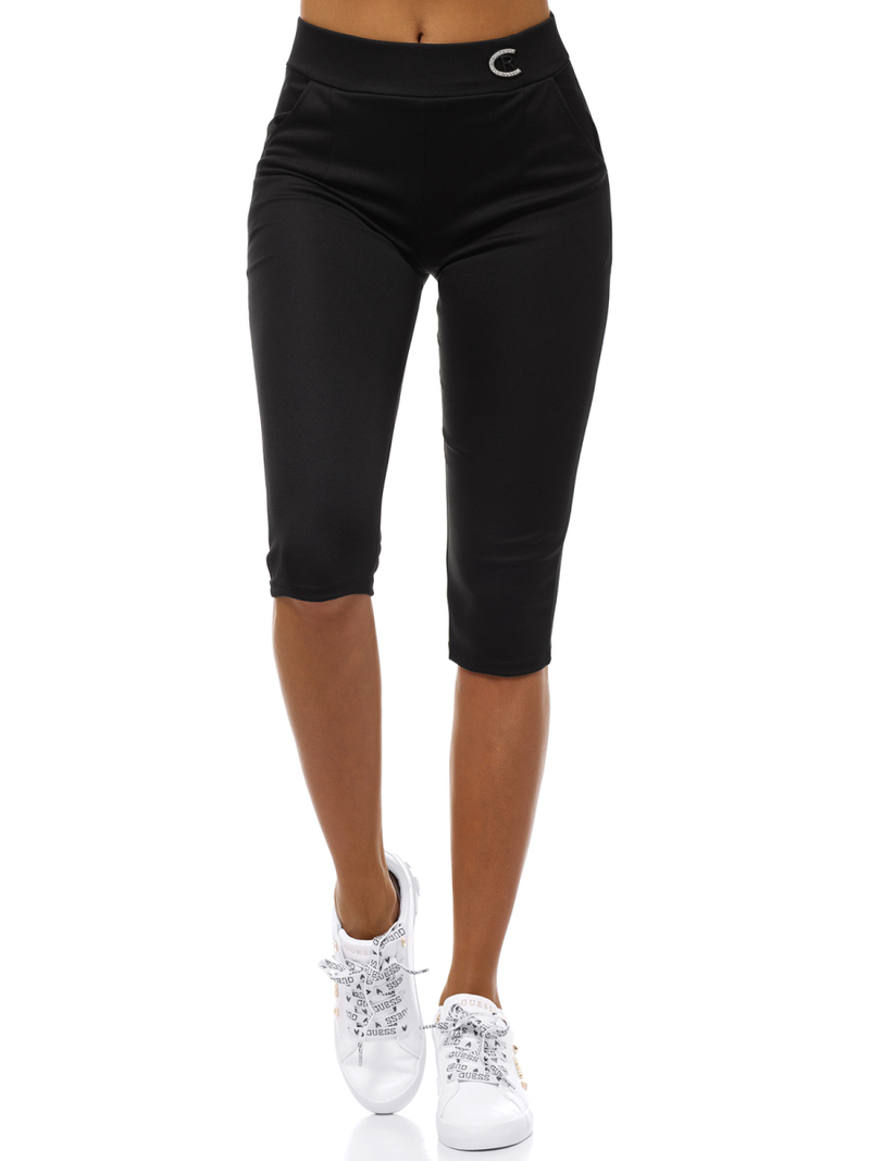 Sieviešu īsi legingi melni OZONEE JS/1027/B1