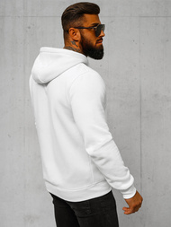 Vīriešu džemperis ar kapuci balts OZONEE JS/2008Z