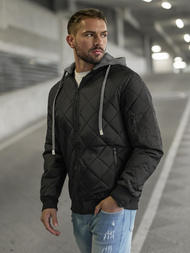 Vīriešu virsjaka melna OZONEE JS/8M986/392Z