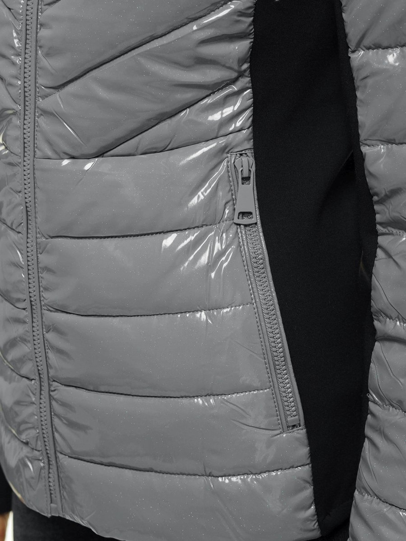 Sieviešu ziemas jaka pelēka OZONEE O/DK059/24