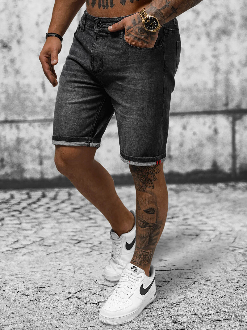 Vīriešu šorti melni OZONEE NB/MP0264N