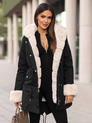 Sieviešu ziemas jaka melna OZONEE JS/M763/392Z