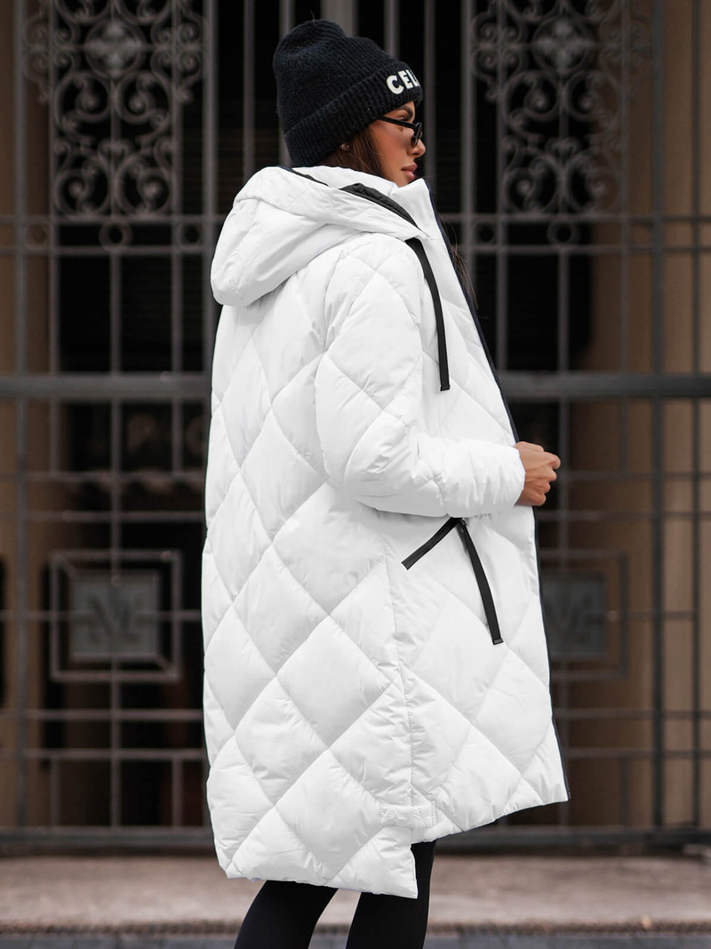 Sieviešu jaka balta OZONEE JS/5M3168/281Z