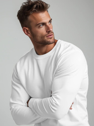 Vīriešu džemperis balts OZONEE JS/2001-10Z