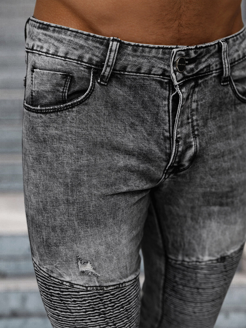 Vīriešu džinsi debesu melni OZONEE NB/MP0069N