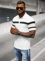 Vīriešu polo krekls balts OZONEE NB/MT3108