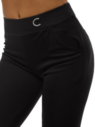 Sieviešu īsi legingi melni OZONEE JS/1027/B1