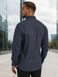 Vīriešu krekls tumši zila OZONEE V/V186