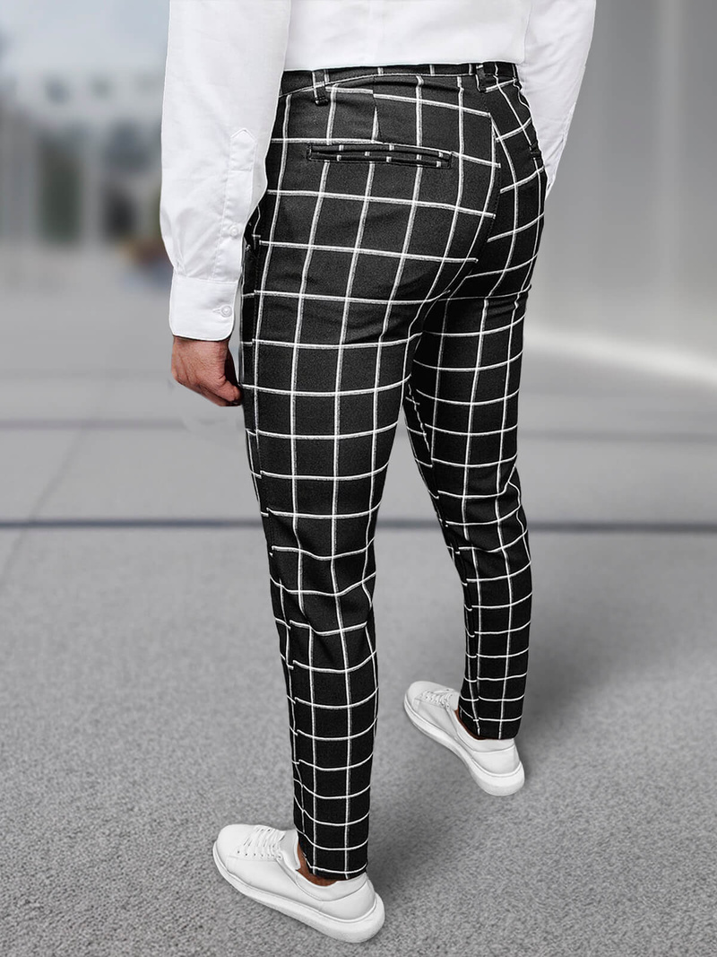 Vīriešu chino bikses melnas OZONEE DJ/5522Z