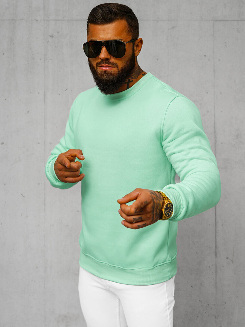 Vīriešu džemperis piparmētra OZONEE JS/2001-10Z