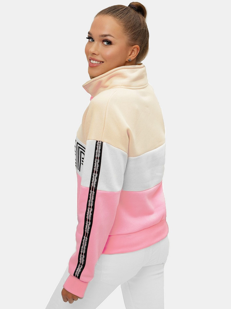 Sieviešu džemperis smilšu-gaiši rozā OZONEE JS/B26019Z