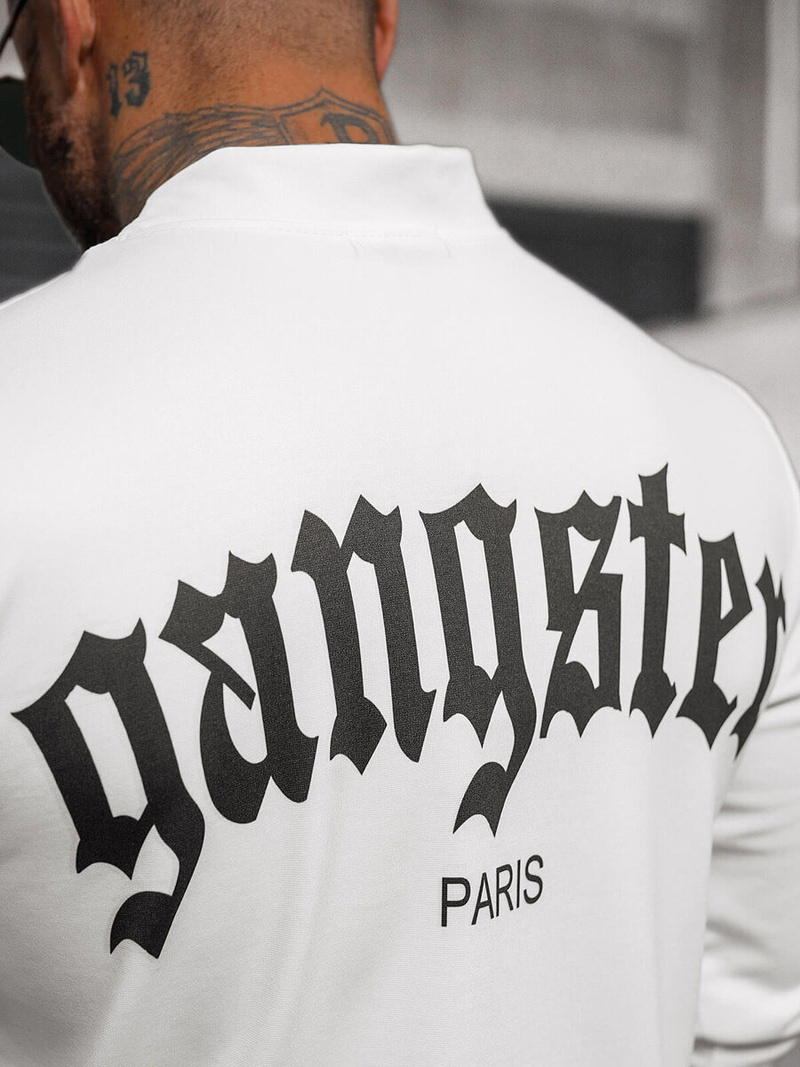 Vīriešu džemperis balts OZONEE O/B7548