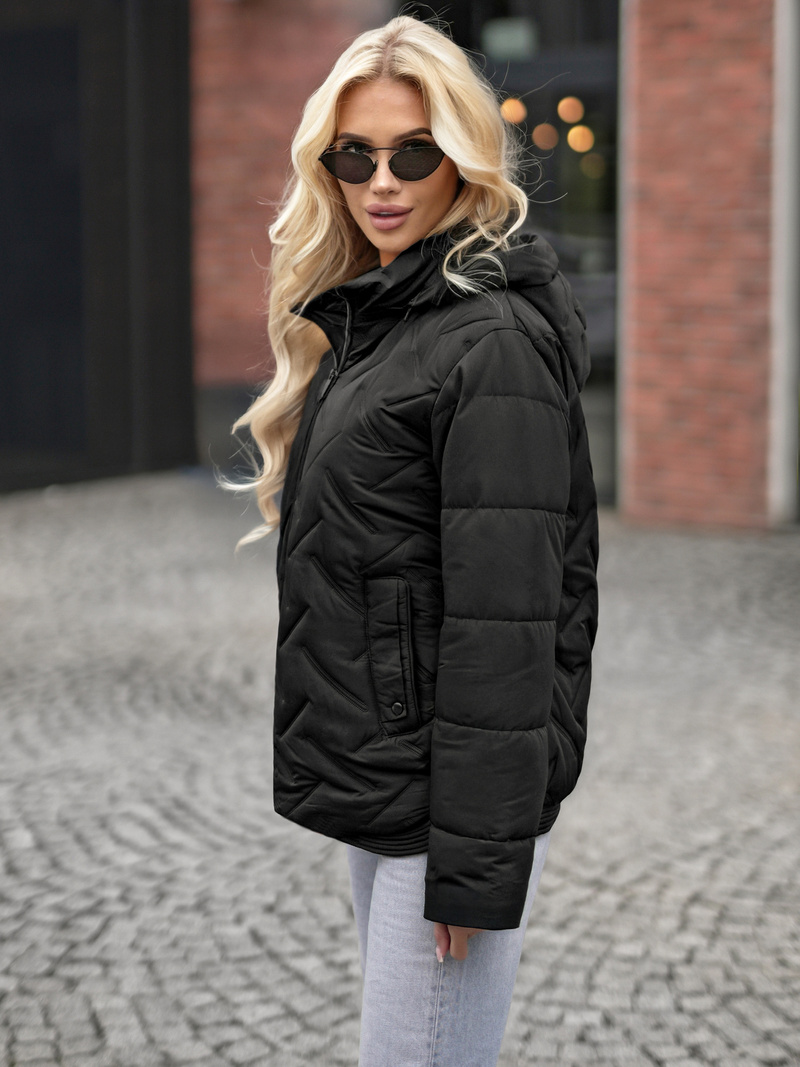 Sieviešu jaka melna OZONEE JS/16M9300/392Z