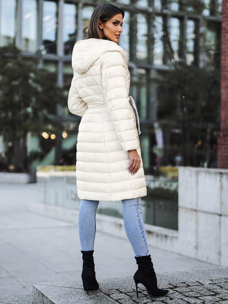 Sieviešu mētelis ekru OZONEE JS/5M3159/254Z