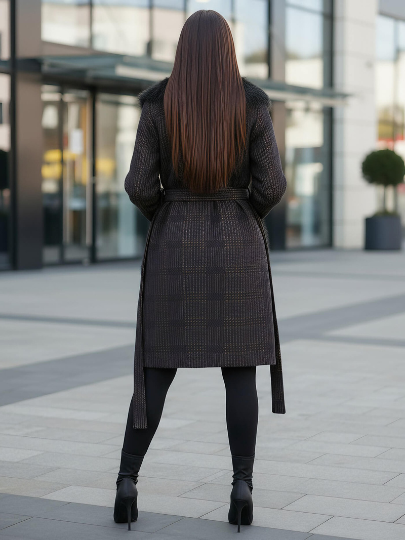 Sieviešu mētelis melns OZONEE JS/53M5200/1Z