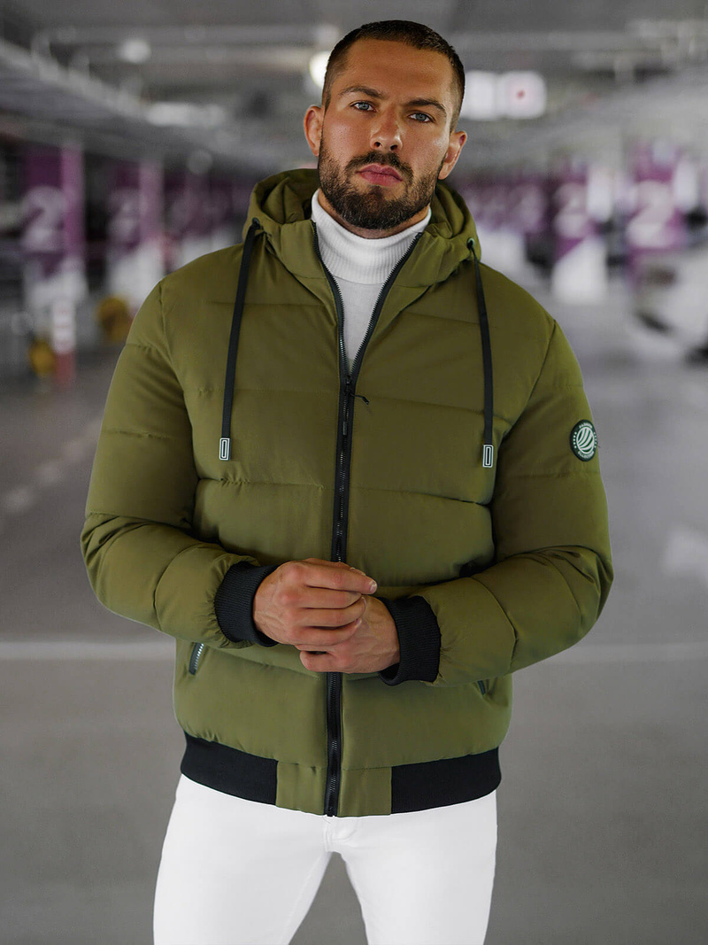 Vīriešu parka gaiša-haki OZONEE JS/31M5023/62Z